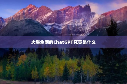 火爆全网的 ChatGPT 究竟是什么 火爆全网的 ChatGPT 究竟是什么