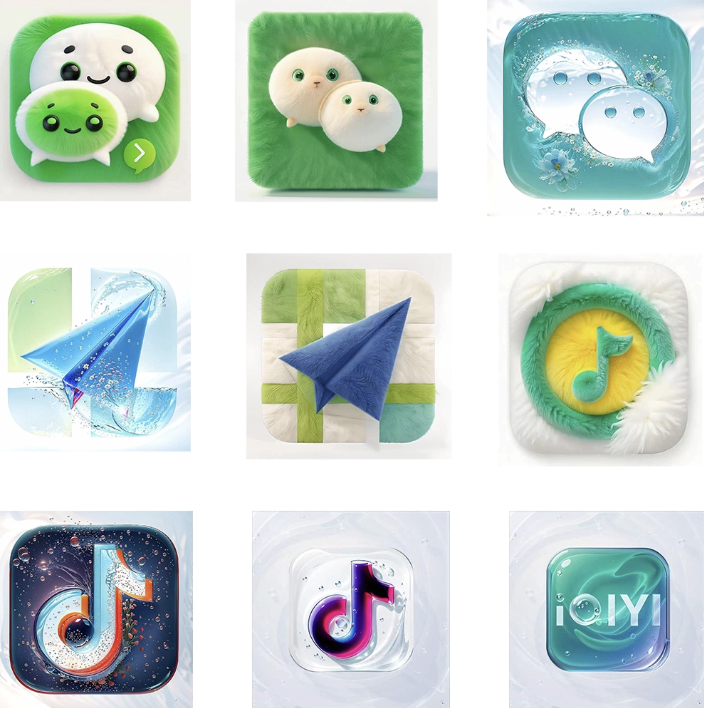 非常好看治愈的 夏日冰爽 水嫩手机 APP 图标 苹果安卓都可以安装